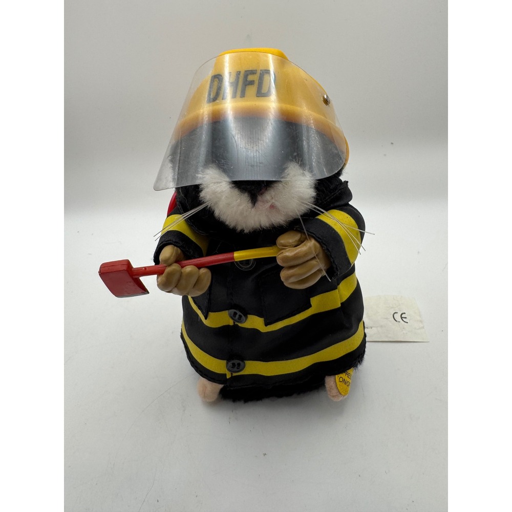 Gemmy Firefighter Hamster‎ Animated Plush Toy Talking Motion Activated